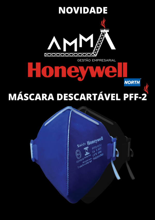 Máscara Respiratória Honeywell PFF2 Sem Válvula Dobrável Azul CA 5527
