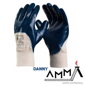 Luva de Algodão com Nitrílico DA-SN185 Novatril