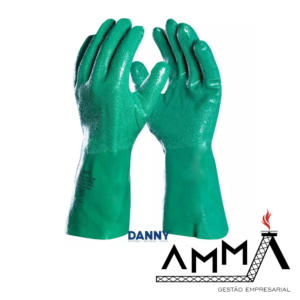 Luva de Borracha Nitrílica Algodão c/Partículas de Cerâmicas DA36500C Supraflex