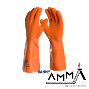 Luva de Segurança Térmica de Látex Coral
