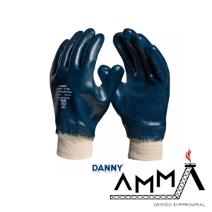 Luva de Segurança de Algodão com Nitrílico DA-SN186 Novatril Total